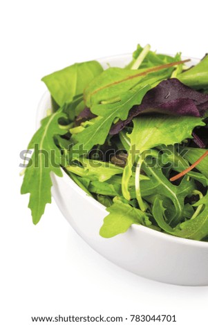 Fresh salad leaves