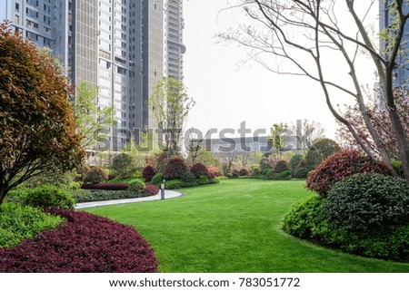 Community garden landscape