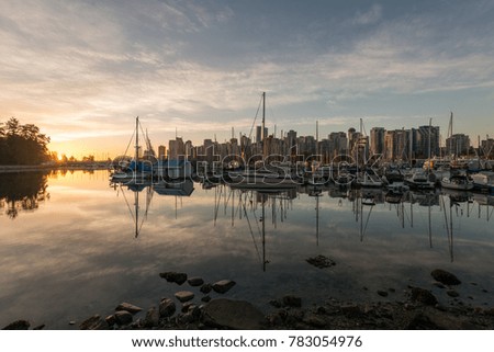 Sunrise by stanley park vancouver