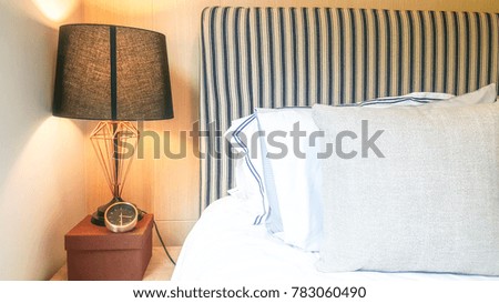 modern bedroom and beside light