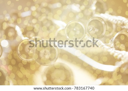 abstract golden bells with bokeh background