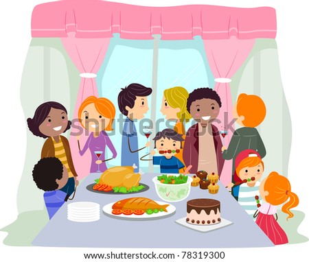 Illustration of a Housewarming Party