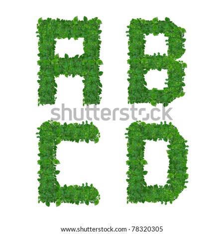 leaf alphabet A-D
