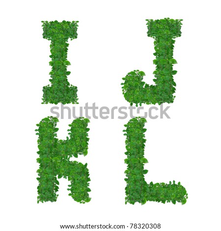 leaf alphabet I-L