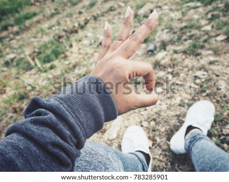 Hand of Ok sign