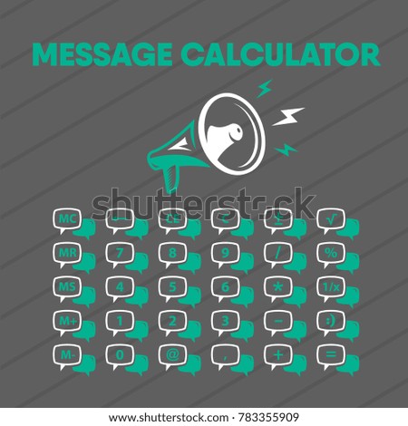Message clouds calculator and speaker