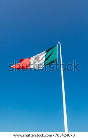 Mexican flag waving 