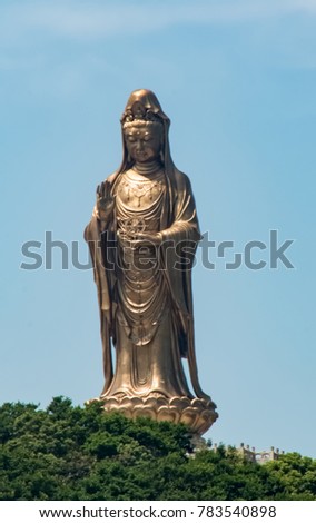 Putuo Mountain in Zhoushan City, Zhejiang Province Guanyin Buddha statues landscape