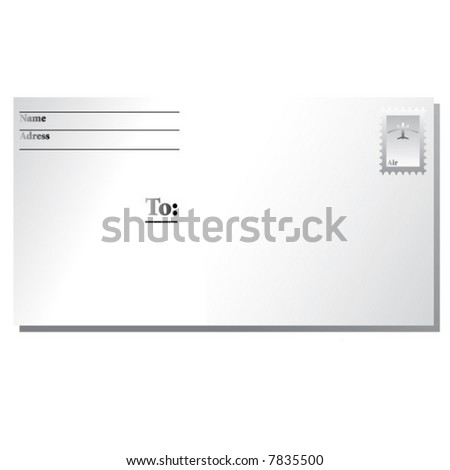 Envelop With Stamp Vector