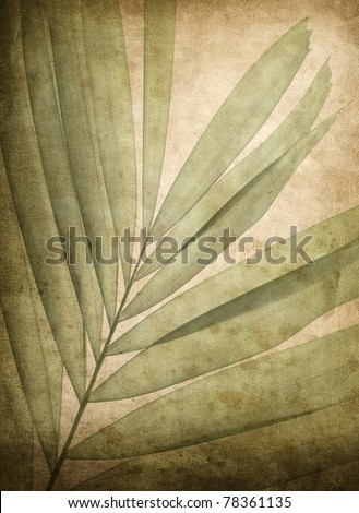 grunge background with leaf pattern
