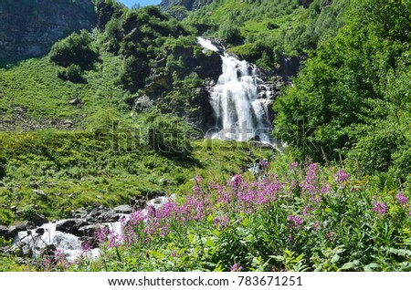 Russia, the Caucasian biosphere reserve, Upper Imeretinsky waterfall on the river Imeretinka