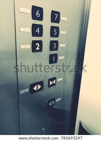 monitor show number floor in elevator.,2 floor on elevator buttons