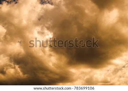 A large storm formed, powdered dust and sand on the ground were blown into the clouds, causing the orange glow to look horrible.