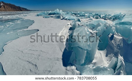 The unique ice lake Baikal
