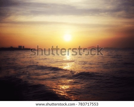 sunset landscape background.blurred and solf photo.