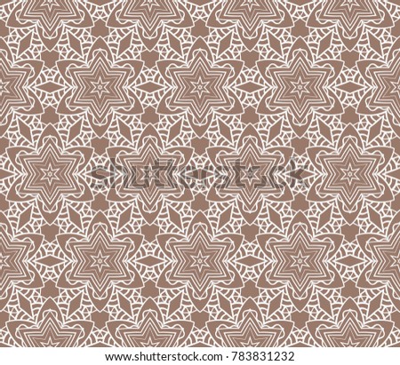 new fashion ornament with floral geometric seamless pattern. vector illustration. beige color