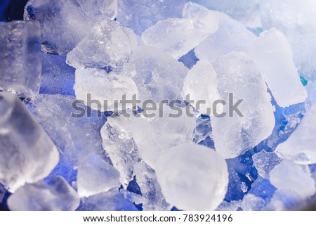 
Blue luminous ice