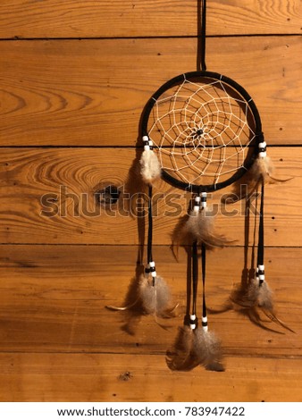 My dream catcher on the wall.