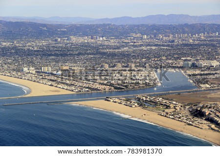 Marina Del Ray Harbor near Los Angeles International Airport (LAX) off the coast of California