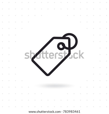 Price tag icon. Tag label icon for websites and apps. Sales label icon on white background. Flat line vector illustration Royalty-Free Stock Photo #783983461