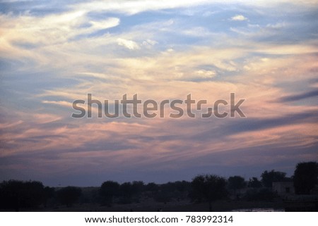 beautiful natural background of blue sky with clouds