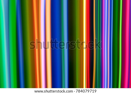 Blurred of colorful bokeh abstract on unfocused background, color bokeh background and texture, color strip lines with long exposure and motion lights