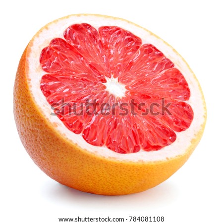 half of grapefruit isolated on white background Royalty-Free Stock Photo #784081108