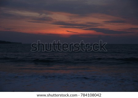 beautiful photo of a tropical sunset beach