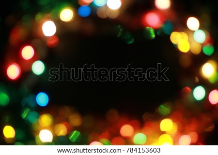 Colorful circles of bokeh light abstract background ,Christmas and New Year seasonal. Colorful bokeh light. Blur background.