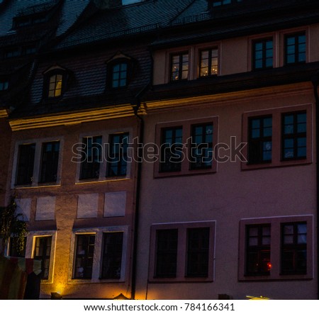 Germany city of Pirna at night