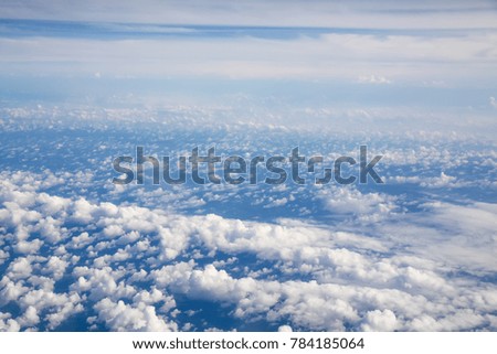 sky above clouds aerial view from plane