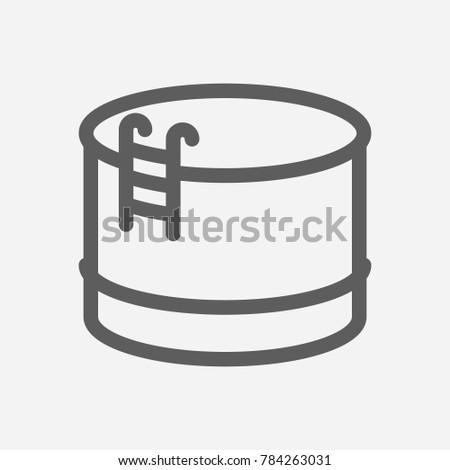 Oil warehouse icon line symbol. Isolated vector illustration of petrol depot sign concept for your web site mobile app logo UI design.