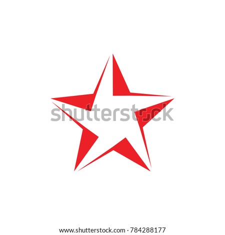 star shape negative space logo vector