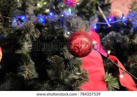 new year, christmas tree, christmas balls