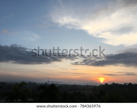 New Sunrise 2018 sky clouds background image is a blurry background image. Ecological ideas for your graphic design, banner, or poster.
