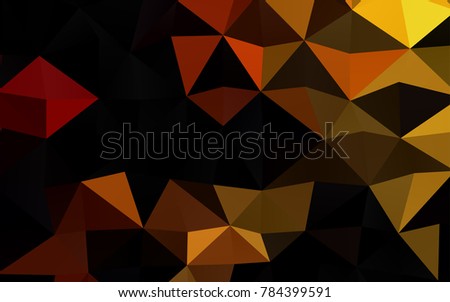 Light Yellow, Orange vector abstract polygonal background. Triangular geometric sample with gradient.  The elegant pattern can be used as part of a brand book.