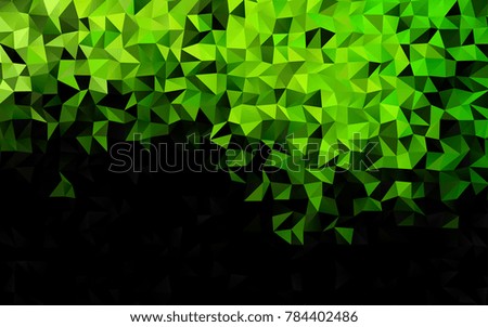 Light Green vector shining triangular template. An elegant bright illustration with gradient. The textured pattern can be used for background.