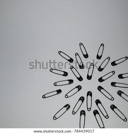 black pin isolated with white background.