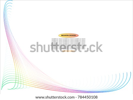 Rainbow line drawing abstract pattern background,EPS10
