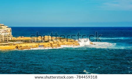 Famous polygonal fort Tigne in Sliema, Malta