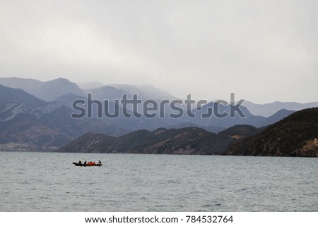Lugu Lake, Lijiang City, Yunnan Province natural landscape
