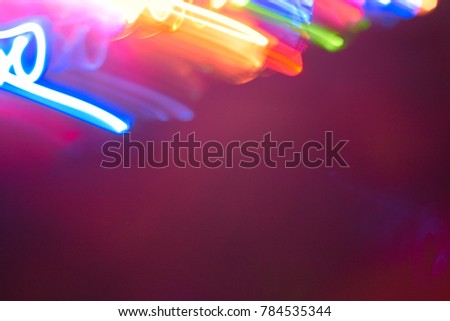 Bokeh abstract light background and texture,Blurred of colorful bokeh abstract on unfocused background,Color Line of light, long exposure motion lights