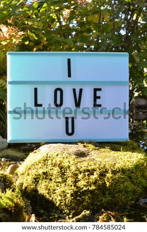 A light box with a custom message to someone or something you love