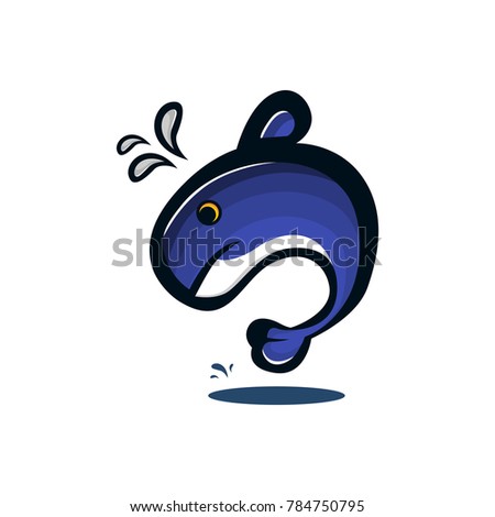 Furious whales logo, Whales sports logo