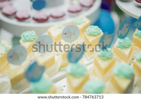 birthday cake and decoration