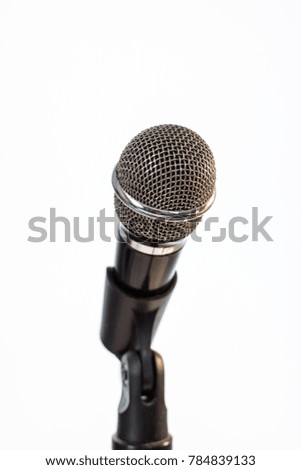 Microphone on white background