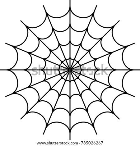 Spider Web Icon Design Raster Art Illustration