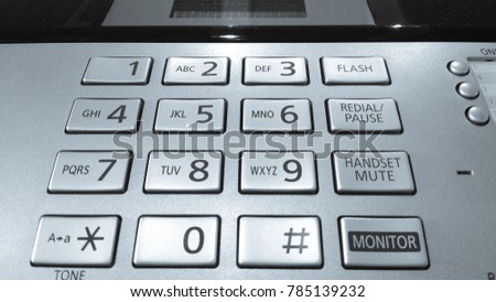 Number keyboard of communicate machin.