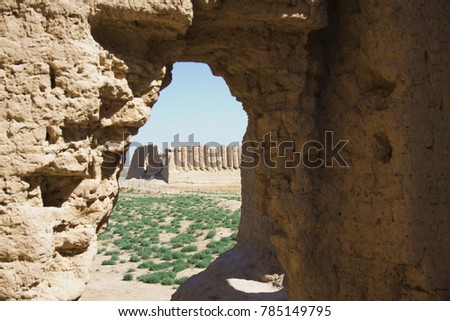 old riuns of merv, mary, in the desert of Turkmenistan Royalty-Free Stock Photo #785149795