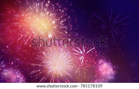 spectacular fireworks as a background
